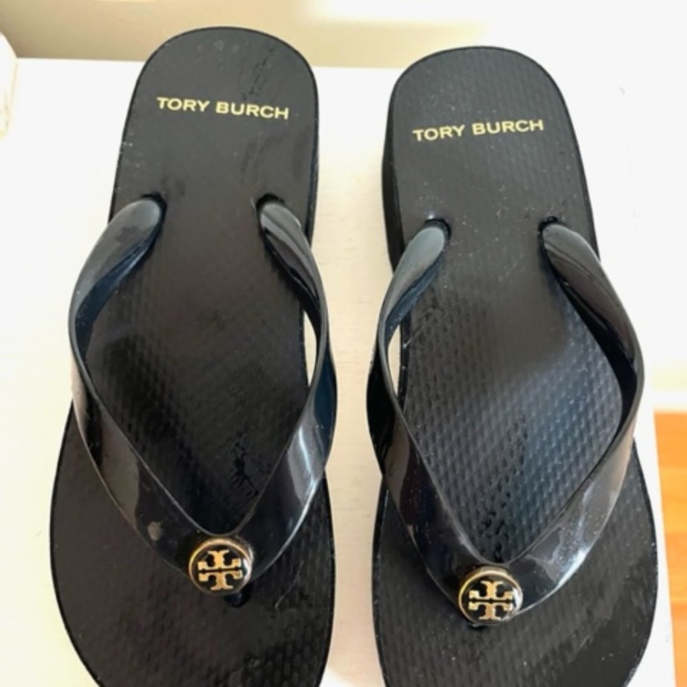 Tory Burch Women's Wedge Flip Flop Sandals- NEW Never Worn!